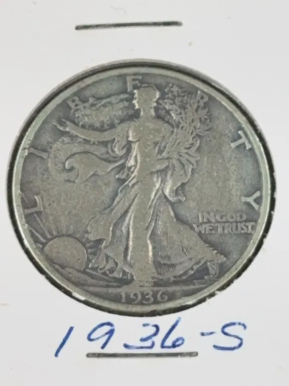 1936 Walking Liberty Silver Half Dollar, San Francisco Mint