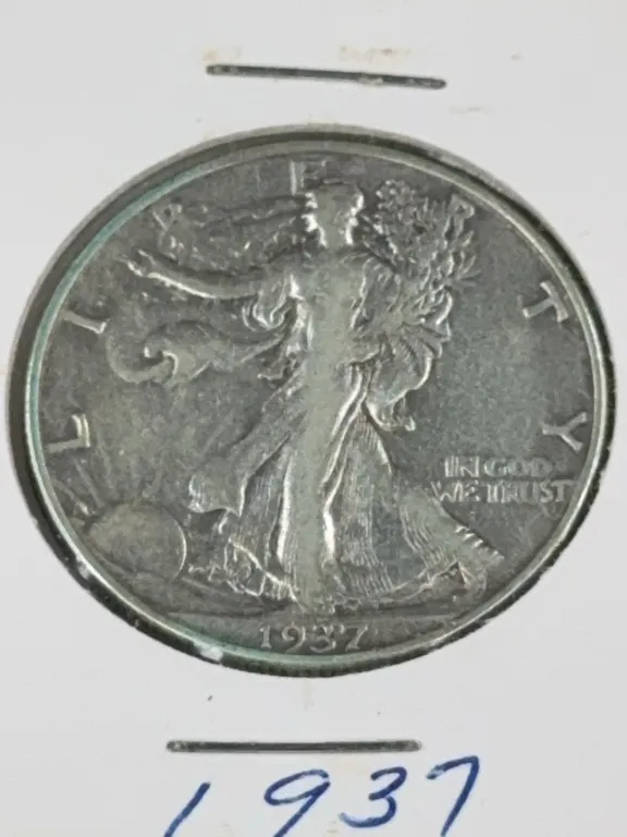 1937 Walking Liberty Silver Half Dollar, Philadelphia Mint