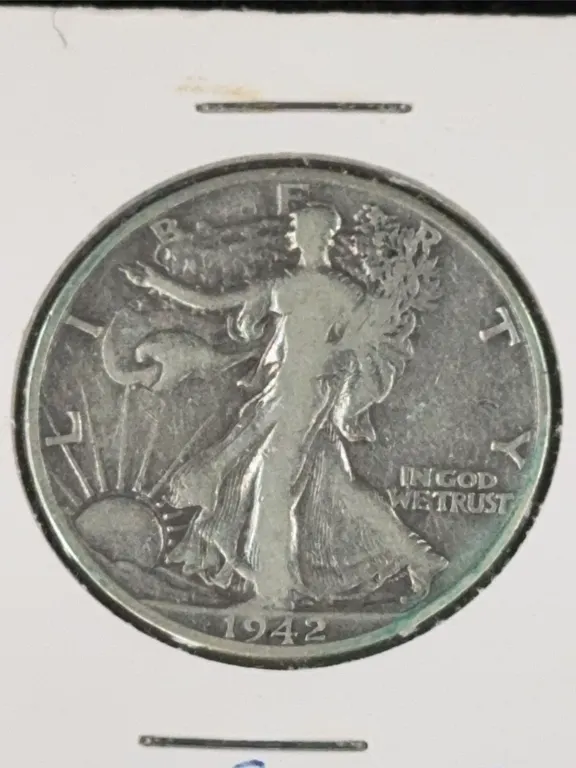 1942 Walking Liberty Silver Half Dollar, Denver Mint