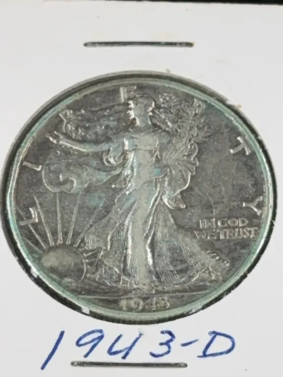 1943 Walking Liberty Silver Half Dollar, Denver Mint