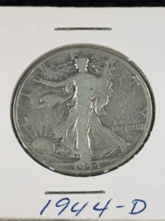 1944 Walking Liberty Silver Half Dollar, Denver Mint