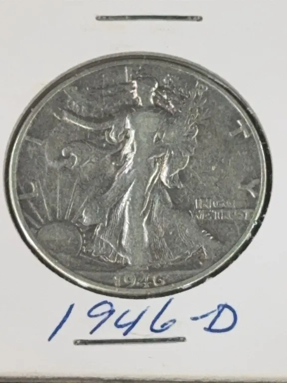 1946 Walking Liberty Silver Half Dollar, Denver Mint