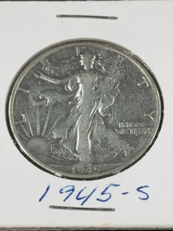 1945 Walking Liberty Silver Half Dollar, San Francisco Mint