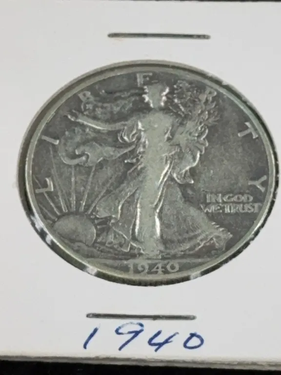 1940 Walking Liberty Silver Half Dollar, Philadelphia Mint