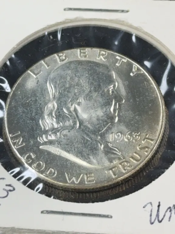1963 Franklin Half Dollar Silver Coin, Philadelphia Mint
