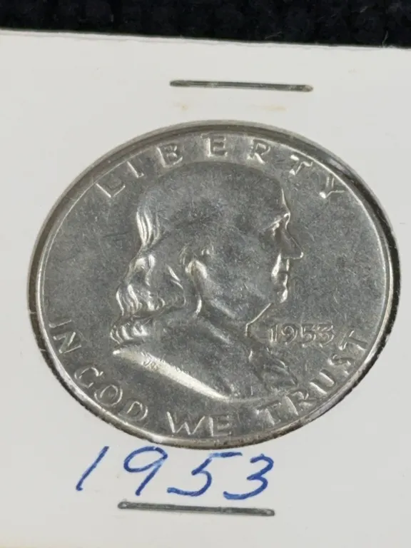 1953 Franklin Half Dollar Silver Coin, Philadelphia Mint
