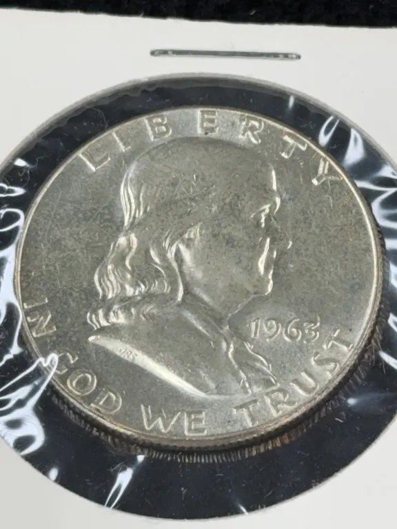 1963 Franklin Half Dollar Silver Coin, Philadelphia Mint