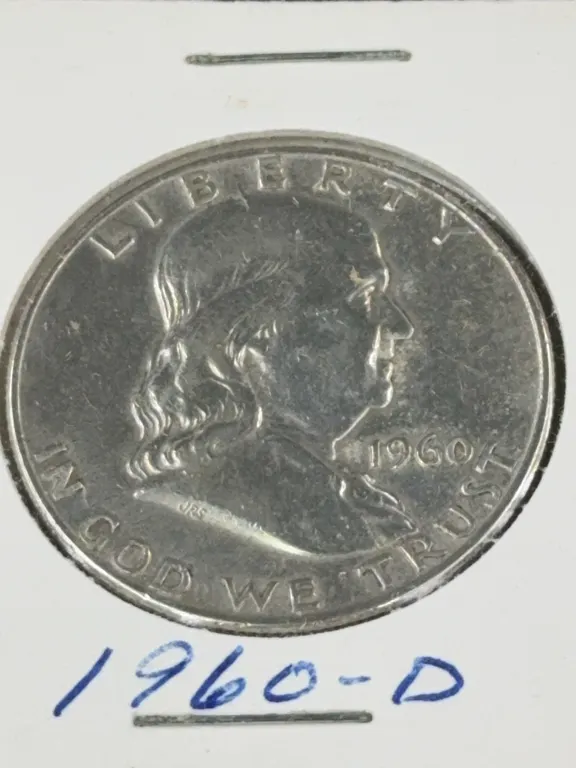 1960 Franklin Half Dollar Silver Coin, Denver Mint