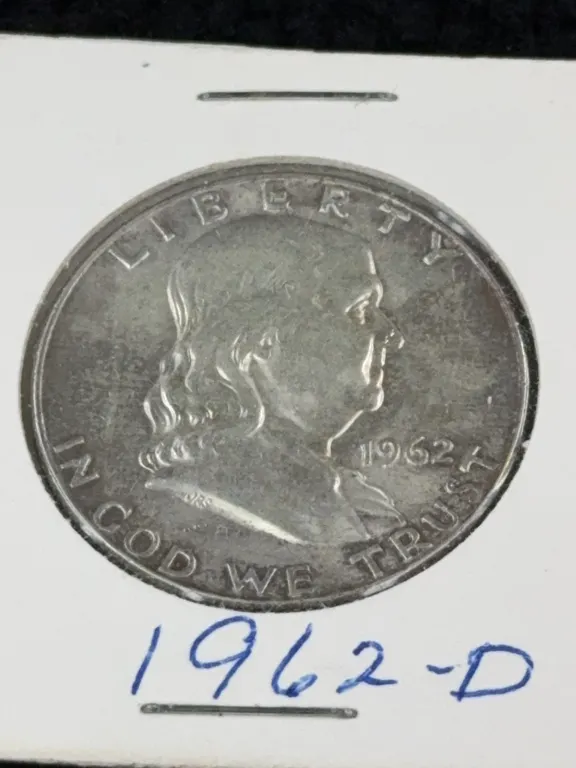 1962 Franklin Half Dollar Silver Coin, Denver Mint