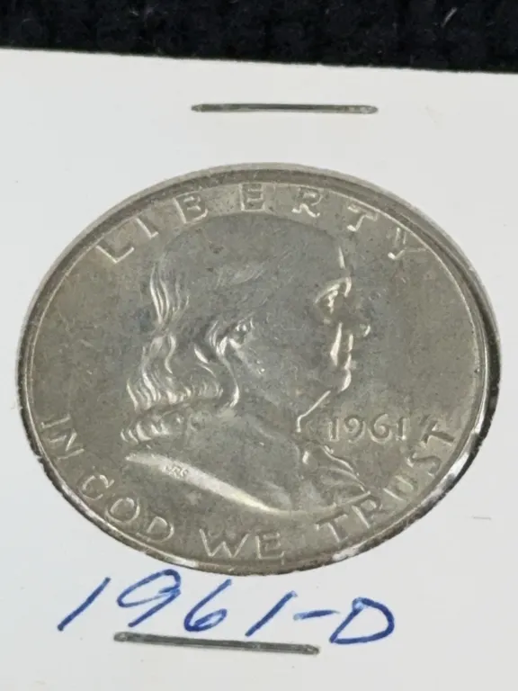 1961 Franklin Half Dollar Silver Coin, Denver Mint