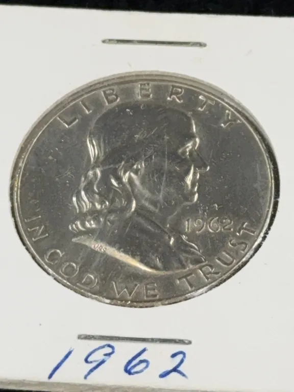 1962 Franklin Half Dollar Silver Coin, Philadelphia Mint