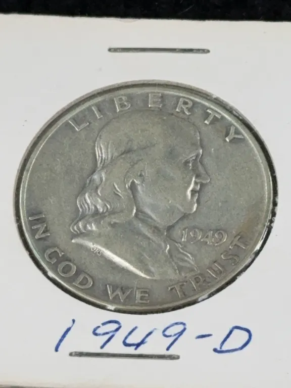 1949 Franklin Half Dollar Silver Coin, Denver Mint