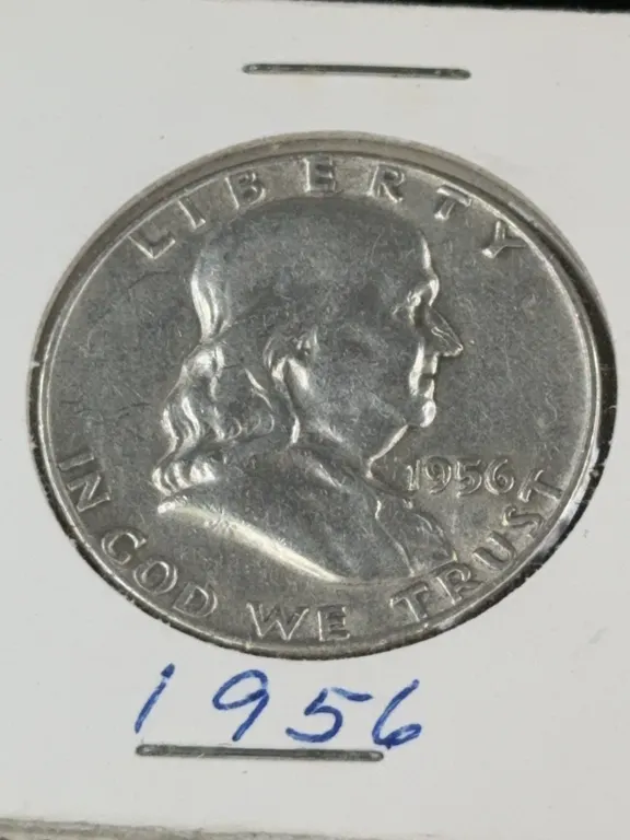 1956 Franklin Half Dollar Silver Coin, Philadelphia Mint