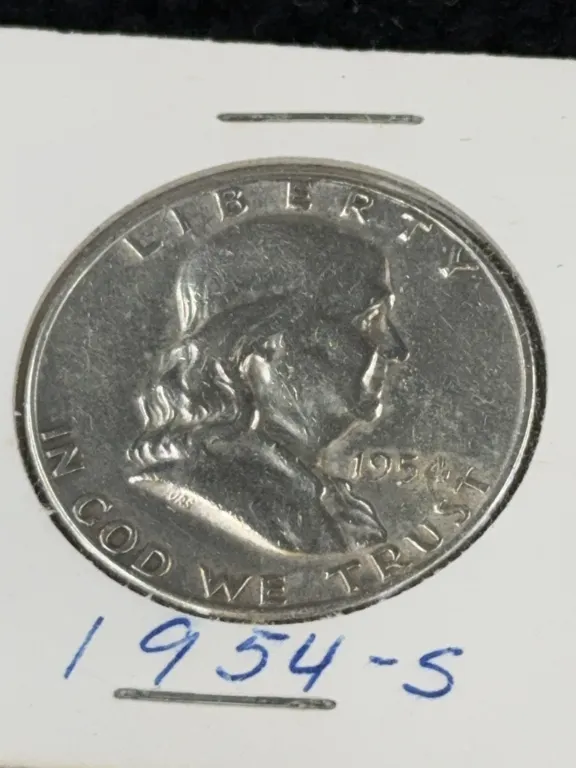 1954 Franklin Half Dollar Silver Coin, San Francisco Mint