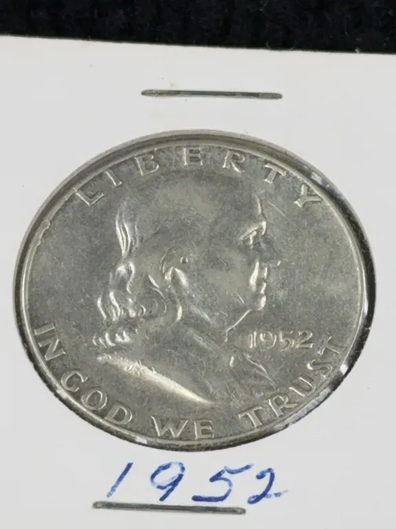 1952 Franklin Half Dollar Silver Coin, Philadelphia Mint