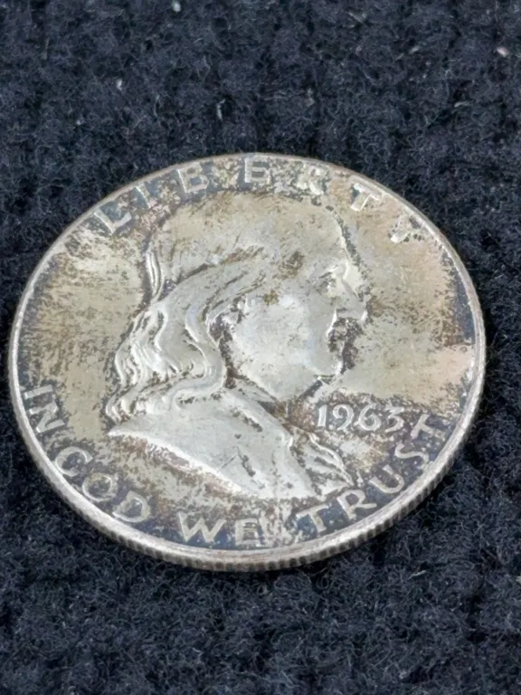 1963 Franklin Half Dollar Silver Coin, Philadelphia Mint