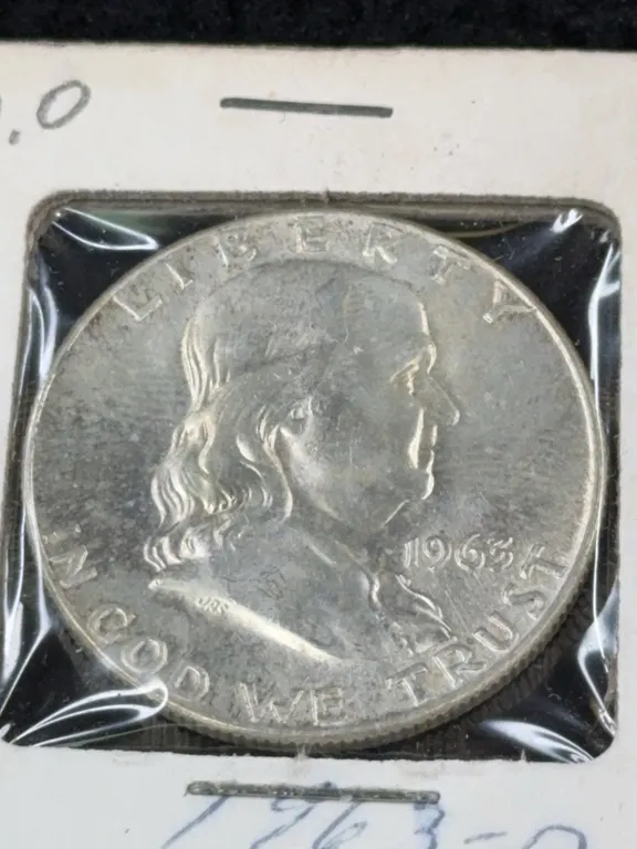 1963 Franklin Half Dollar Silver Coin, Denver Mint
