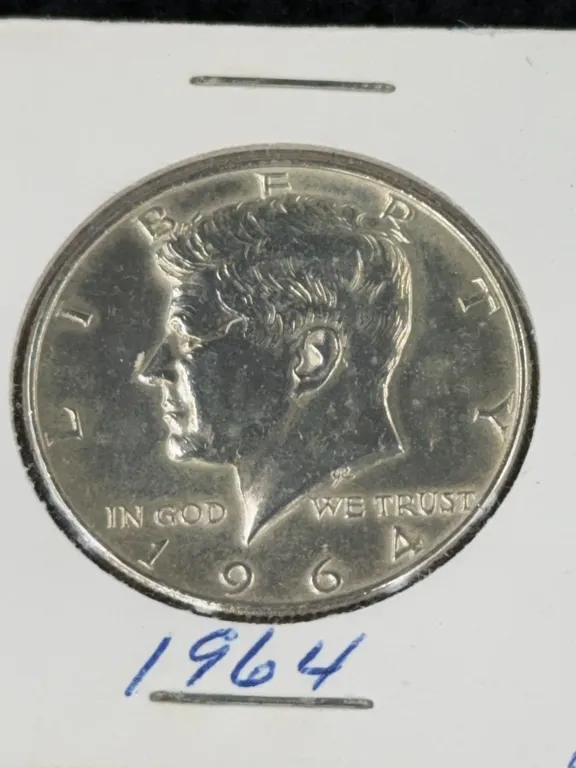 1964 Kennedy Half Dollar Silver Coin, Philadelphia Mint