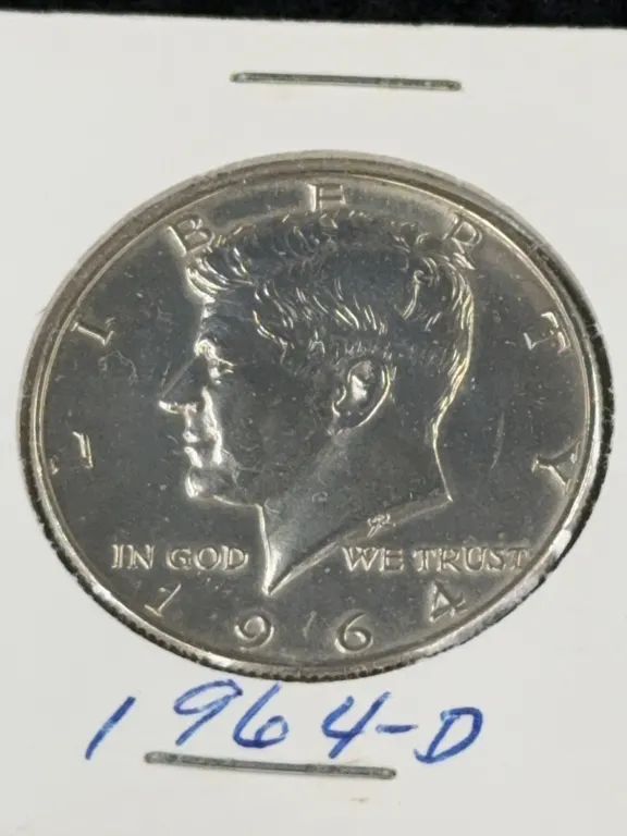 1964 Kennedy Half Dollar Silver Coin, Denver Mint
