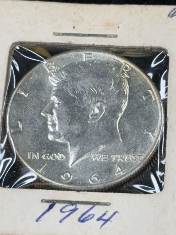 1964 Kennedy Half Dollar Silver Coin, Philadelphia Mint