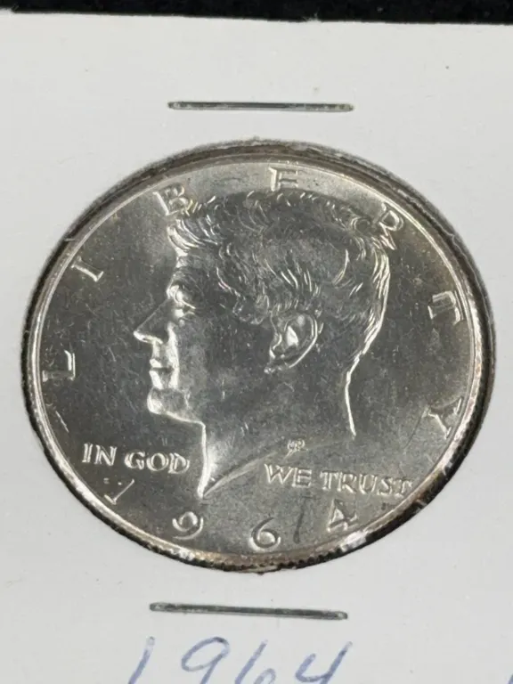 1964 Kennedy Half Dollar Silver Coin, Philadelphia Mint