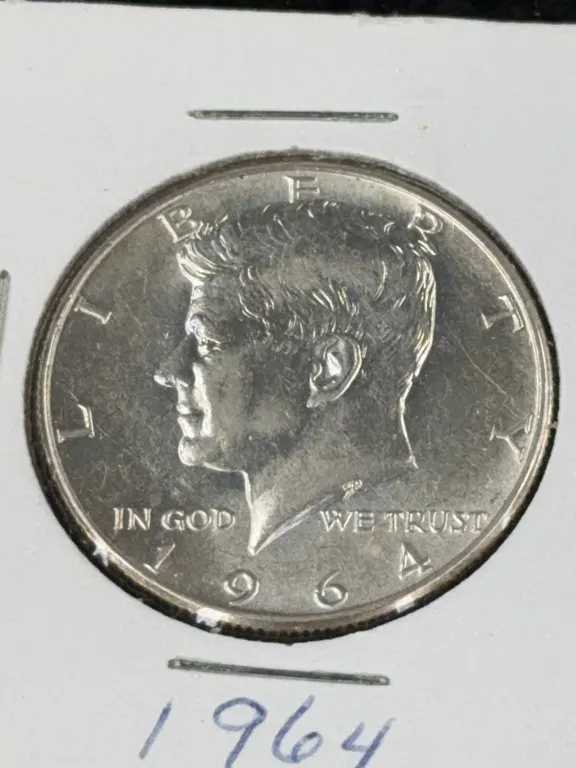 1964 Kennedy Half Dollar Silver Coin, Philadelphia Mint