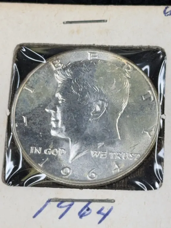 1964 Kennedy Half Dollar Silver Coin, Philadelphia Mint