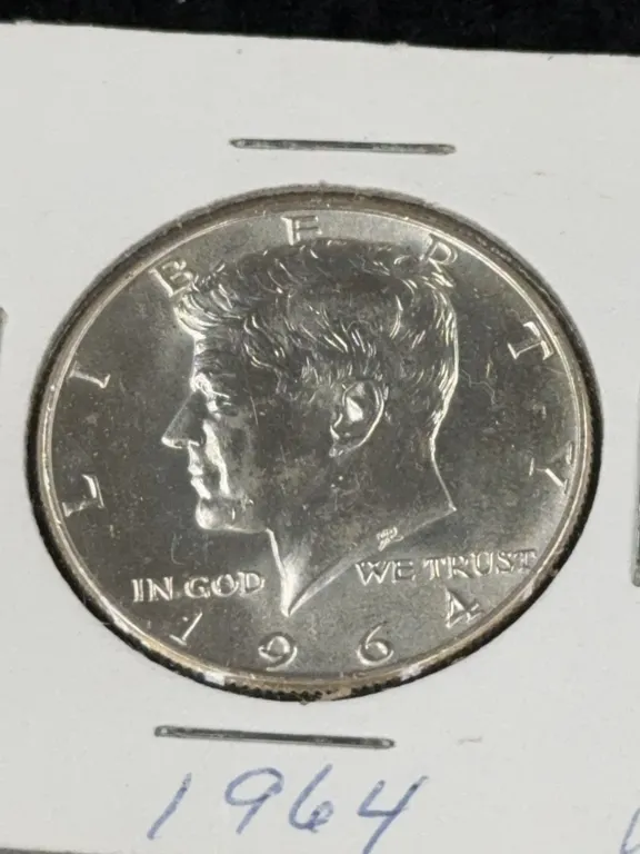 1964 Kennedy Half Dollar Silver Coin, Philadelphia Mint