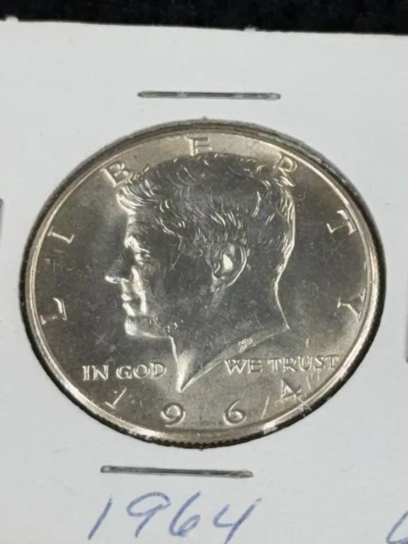 1964 Kennedy Half Dollar Silver Coin, Philadelphia Mint