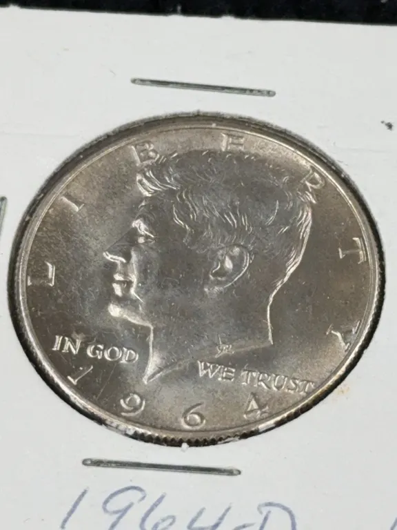 1964 Kennedy Half Dollar Silver Coin, Denver Mint