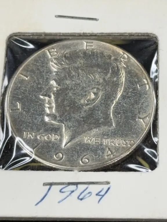 1964 Kennedy Half Dollar Silver Coin, Philadelphia Mint