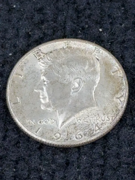 1964 Kennedy Half Dollar Silver Coin, Philadelphia Coin