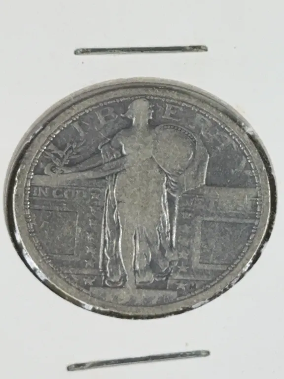 1917 Stand Liberty Silver Quarter Dollar, Type 1, Philadelphia Mint