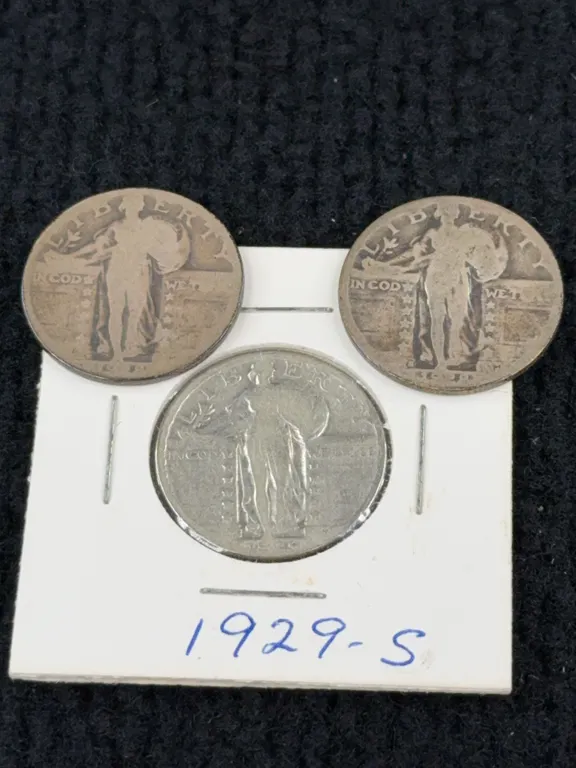 1928(2) & 1929 Standing Liberty Silver Quarter Dollars, San Francisco and Denver Mint