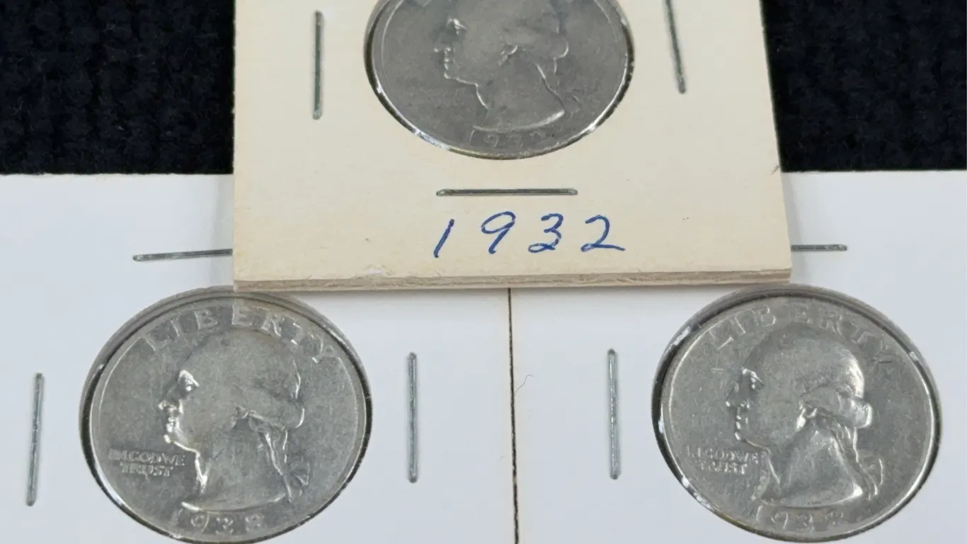 1932 & 1938 (2) Washington Silver Quarter Dollars, Philadelphia and San Francisco Mint