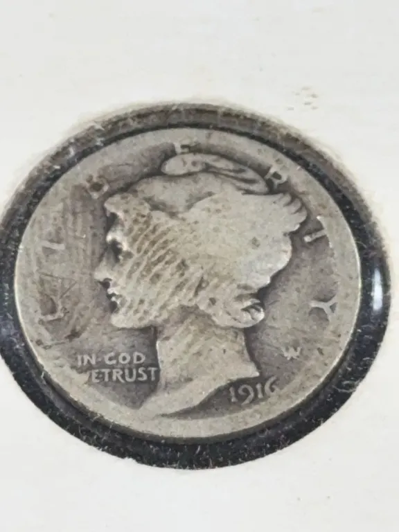 1916 Mercury Silver Dime, Denver Mint