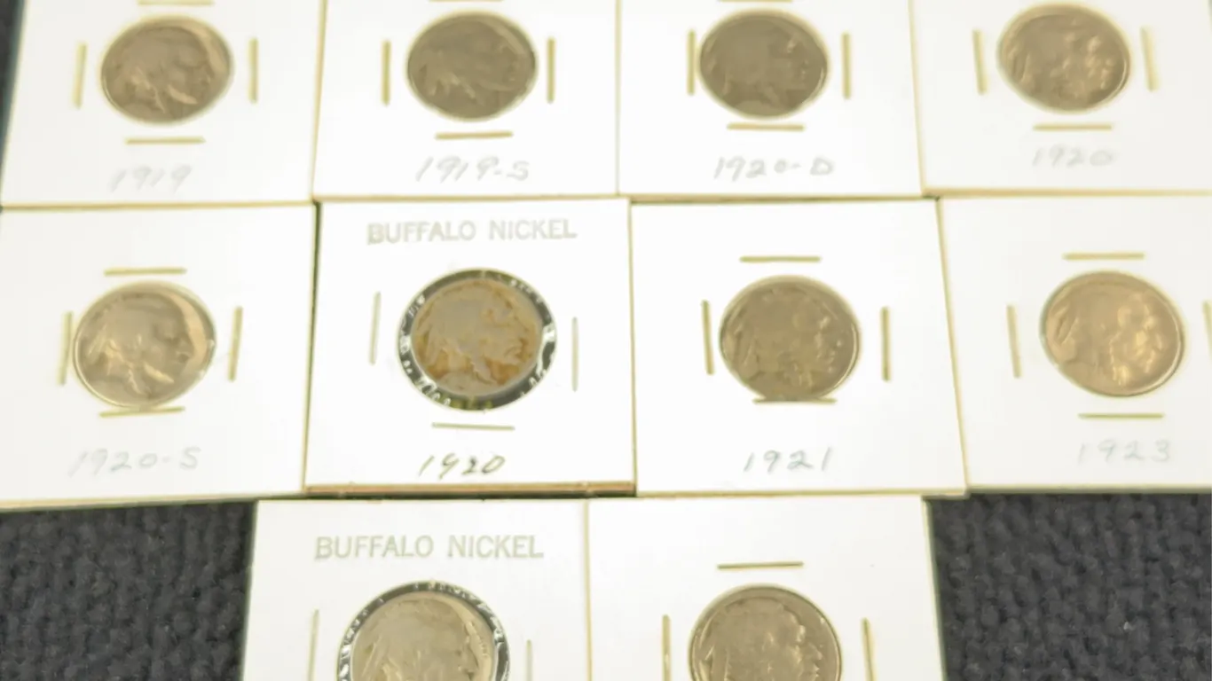 10 1919-1923 Buffalo Copper-Nickel Five Cents, Philadelphia, San Francisco & Denver Mint