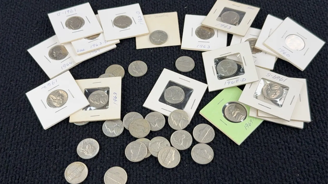 1960-1969 Jefferson Copper-Nickel Five Cents, Denver, Philadelphia & San Francisco Mint