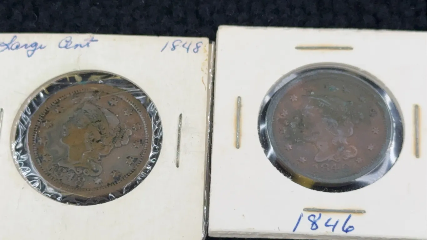 1846 & 1848 Braided Hair Cents, Philadelphia Mint