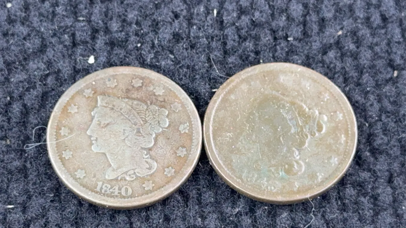 1840 & 1843 Braided Hair Cents, Philadelphia Mint