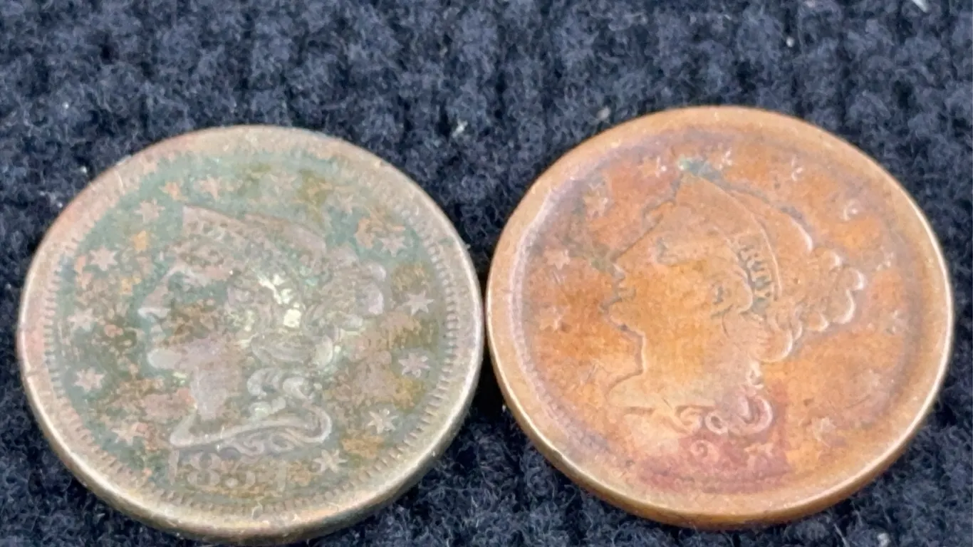 1952 & 1854 Braided Hair Cents, Philadelphia Mint