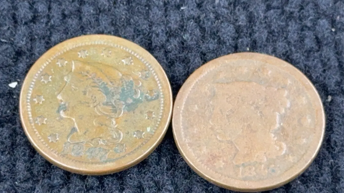 1846 & 1847 Braided Hair Cents, Philadelphia Mint