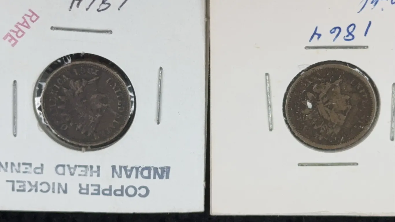 2 1864 Indian Head Cents, Philadelphia Mint
