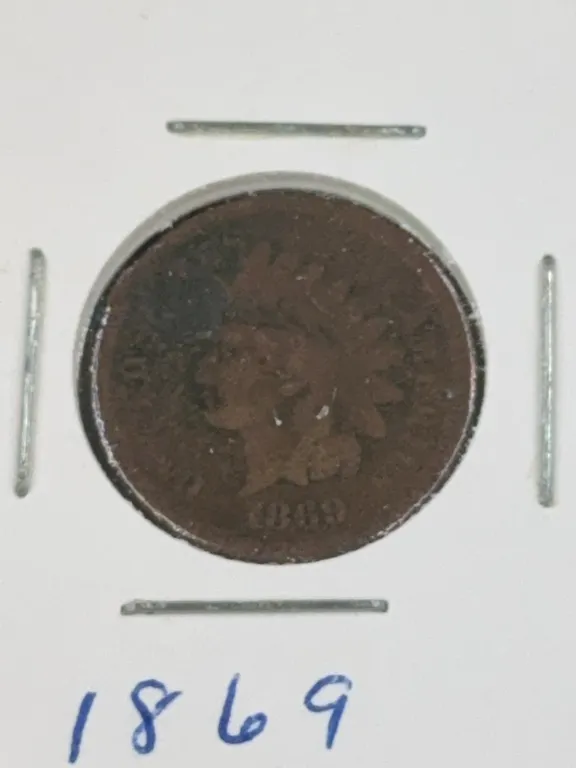 1869 Indian Head, Philadelphia Mint