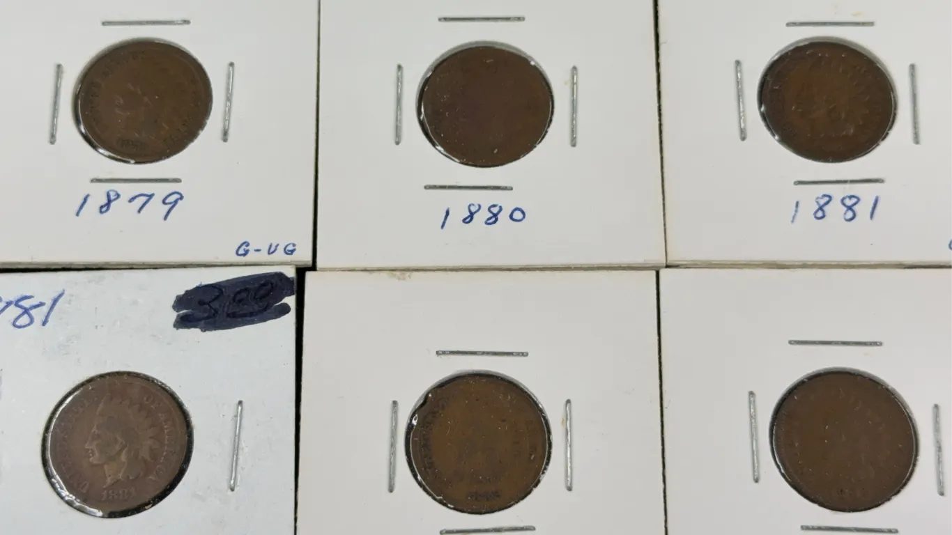 6 1879-1883 Indian Head Cents, Philadelphia Mint