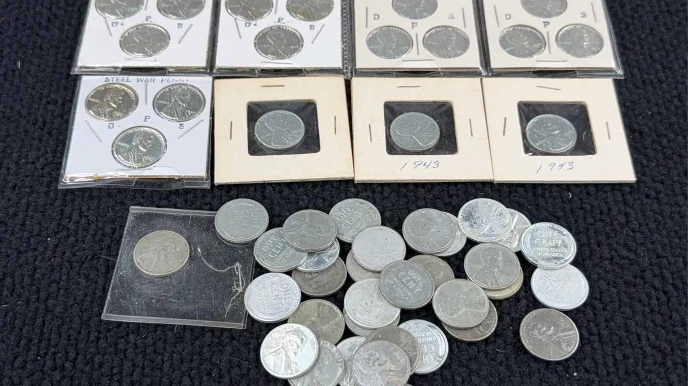 1943 Steel Wheat Pennies