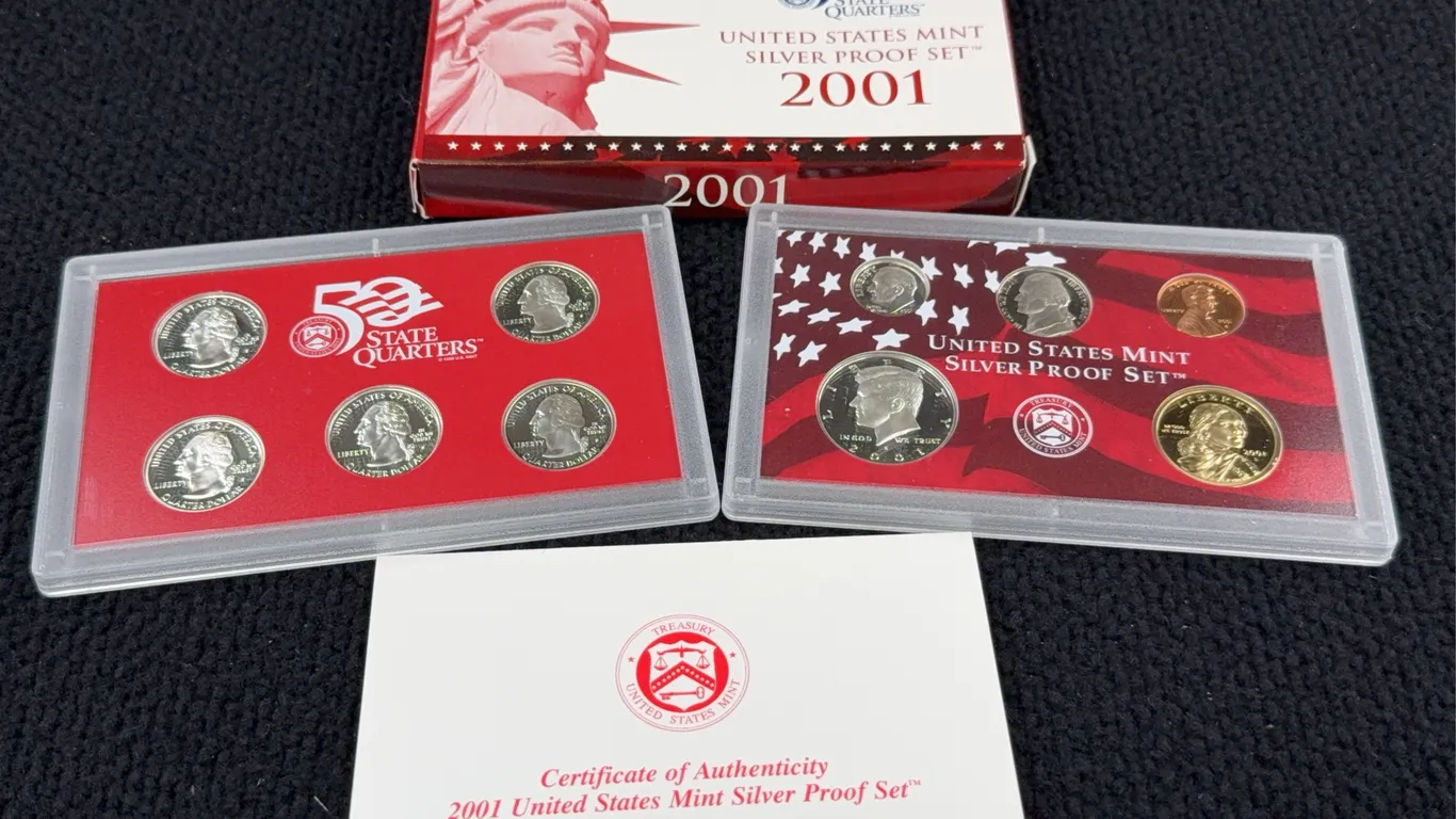 2001 United States Mint Silver Proof Set & State Quarters, San Francisco Mint
