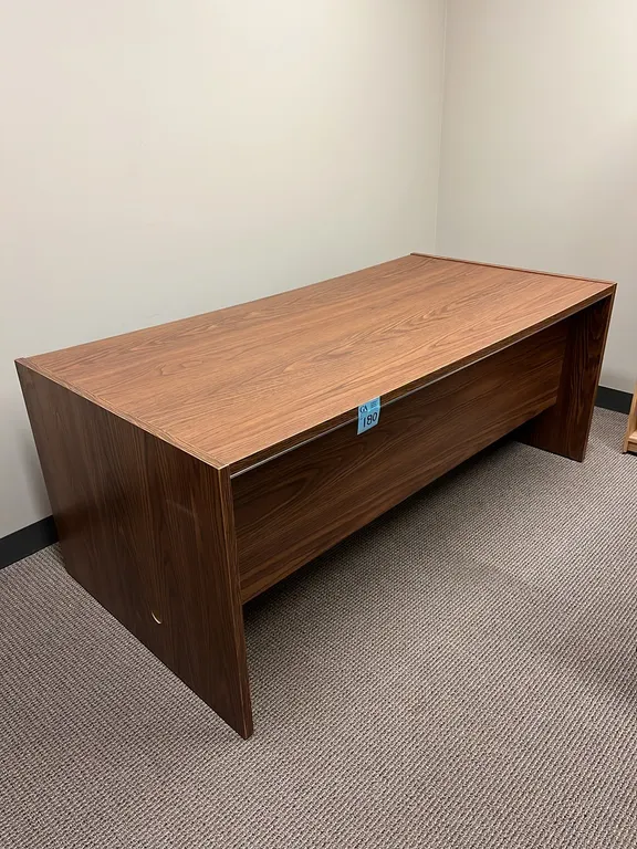 Office Desk with 2 pedestals, 72”x36”, dark oak finish