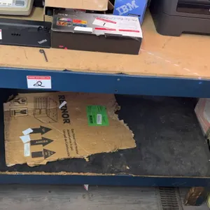 Heavy-Duty Metal Workbench/Table with Lower Storage Shelf