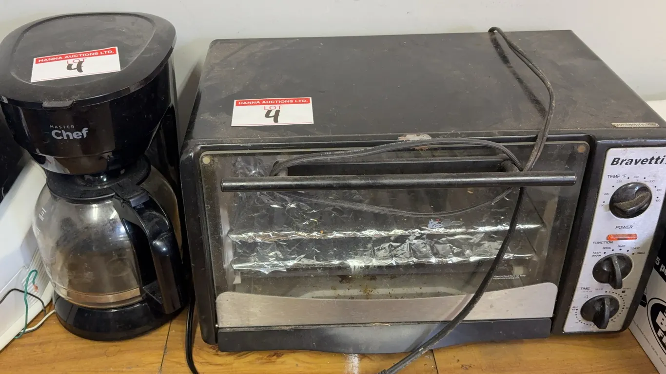Bravetti Countertop Toaster Oven & Master Chef Coffee Maker Bundle